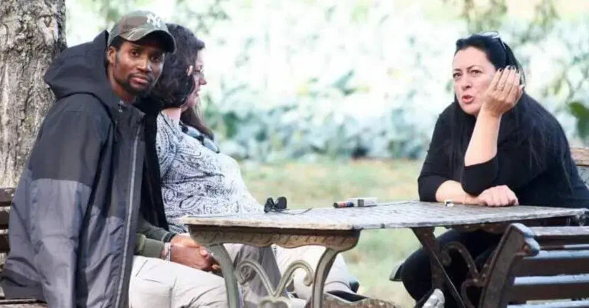 Una delle foto scattate nel parco a Manuela Bianchi, Valeria Bartolucci e Louis Dassilva